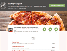 Tablet Screenshot of hilltoppizzasubs.com